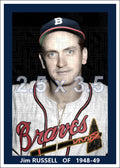 Jim Russell - 1948-49 Boston Braves - choose a size & style