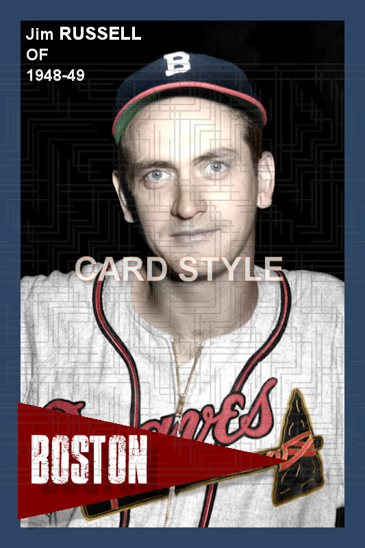 Jim Russell - 1948-49 Boston Braves - choose a size & style