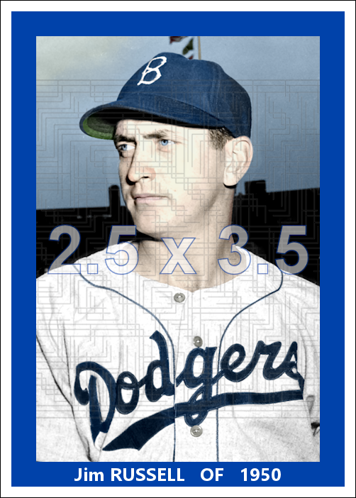 Jim Russell - 1950 Brooklyn Dodgers - choose a size & style