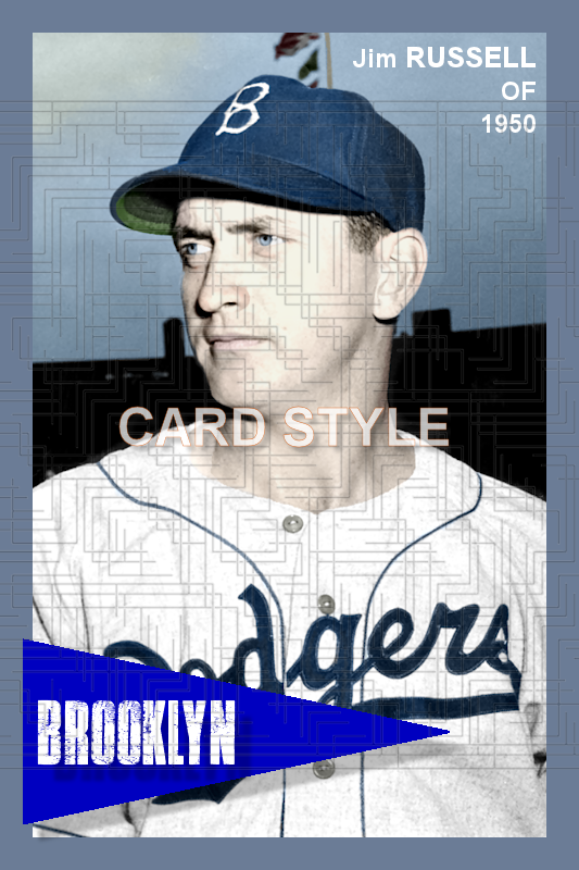 Jim Russell - 1950 Brooklyn Dodgers - choose a size & style
