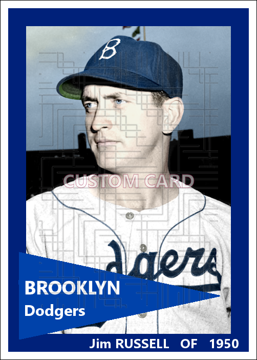 Jim Russell - 1950 Brooklyn Dodgers - choose a size & style