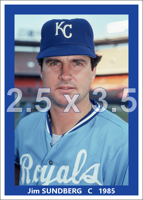 Jim Sundberg - 1985 Kansas City Royals - choose a size & style