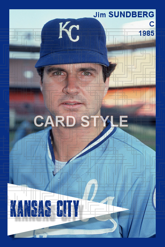 Jim Sundberg - 1985 Kansas City Royals - choose a size & style