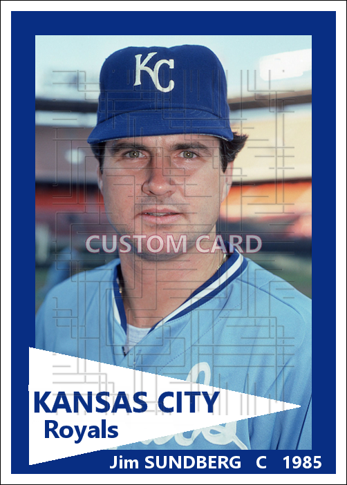 Jim Sundberg - 1985 Kansas City Royals - choose a size & style