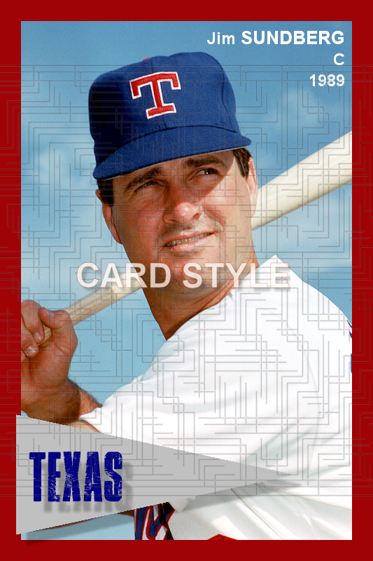 Jim Sundberg - 1989 Texas Rangers - choose a size & style