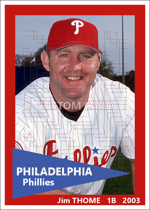 Jim Thome - 2003 Philadelphia Phillies - choose a size & style