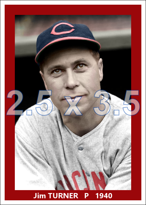Jim Turner - 1940 Cincinnati Reds - choose a size & style