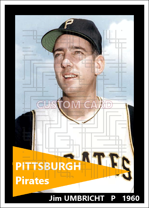 Jim Umbricht - 1960 Pittsburgh Pirates - choose a size & style