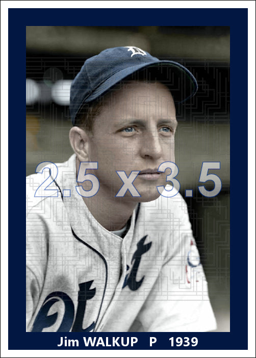Jim Walkup - 1939 Detroit Tigers - choose a size & style