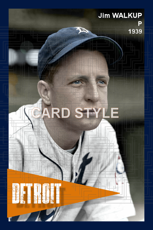 Jim Walkup - 1939 Detroit Tigers - choose a size & style
