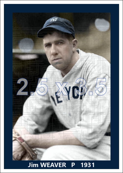 Jim Weaver - 1931 New York Yankees - choose a size & style