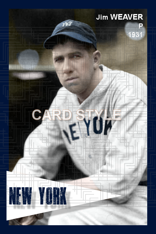 Jim Weaver - 1931 New York Yankees - choose a size & style