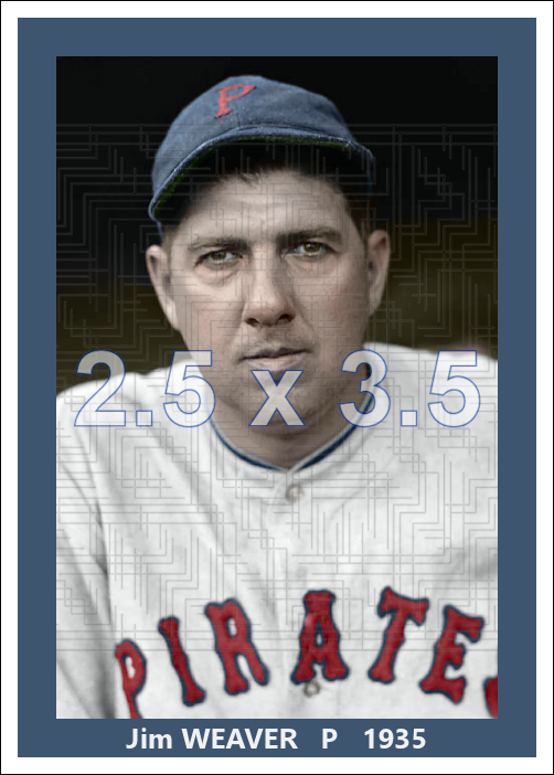Jim Weaver - 1935 Pittsburgh Pirates - choose a size & style