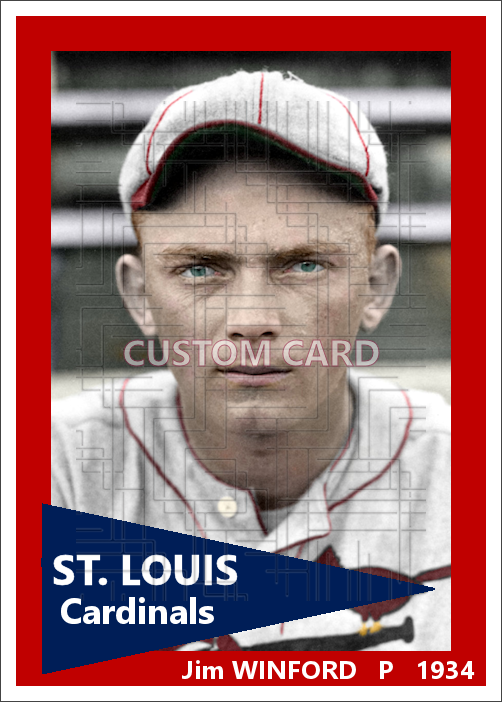 Jim Winford - 1934 St. Louis Cardinals - choose a size & style