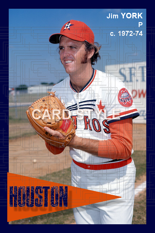 Jim York - 1972-74 Houston Astros - choose a size & style