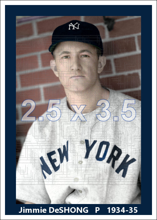 Jimmie DeShong - 1934-35 New York Yankees - choose a size & style