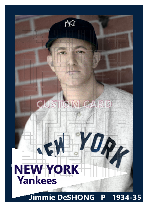 Jimmie DeShong - 1934-35 New York Yankees - choose a size & style