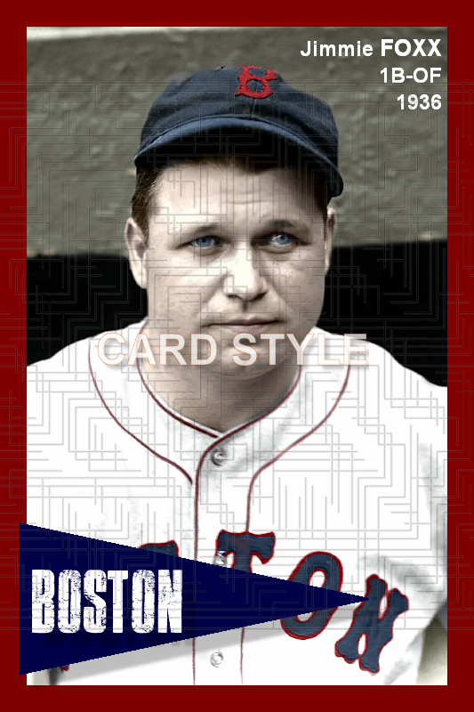 Jimmie Foxx - 1936 Boston Red Sox - choose a size & style