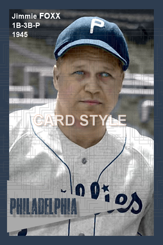 Jimmie Foxx - 1945 Philadelphia Phillies - choose a size & style