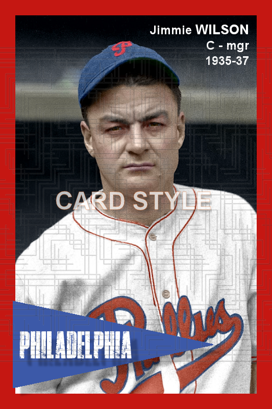 Jimmie Wilson - 1935-37 Philadelphia Phillies - choose a size & style