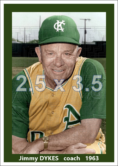Jimmy Dykes - 1963 Kansas City Athletics - choose a size & style