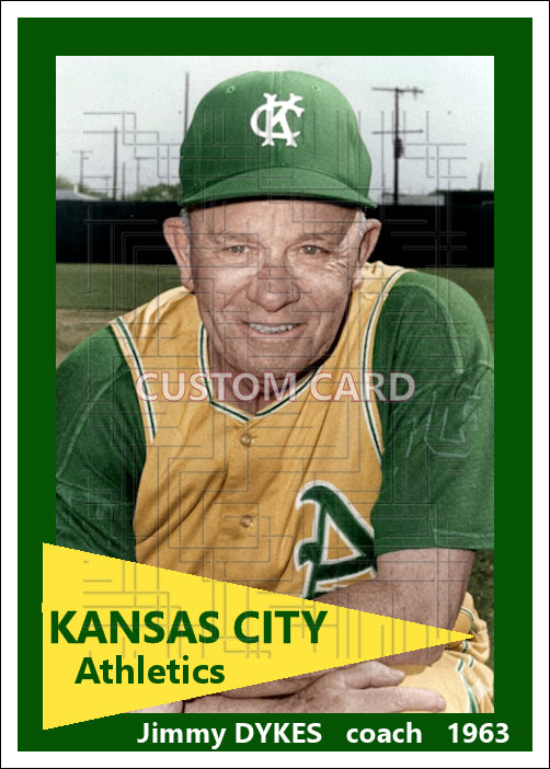 Jimmy Dykes - 1963 Kansas City Athletics - choose a size & style