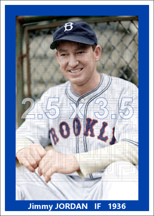 Jimmy Jordan - 1936 Brooklyn Dodgers - choose a size & style