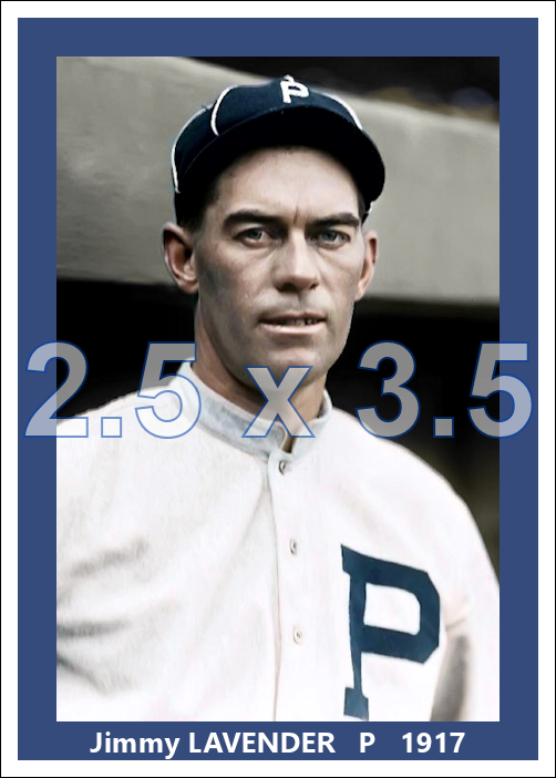 Jimmy Lavender - 1917 Philadelphia Phillies - choose a size & style
