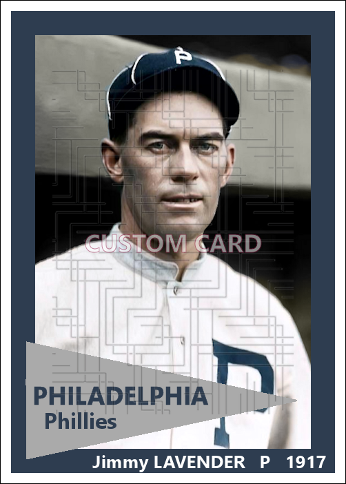 Jimmy Lavender - 1917 Philadelphia Phillies - choose a size & style