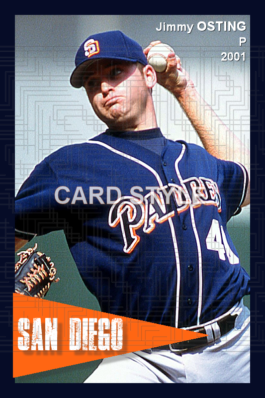Jimmy Osting - 2001 San Diego Padres - choose a size & style