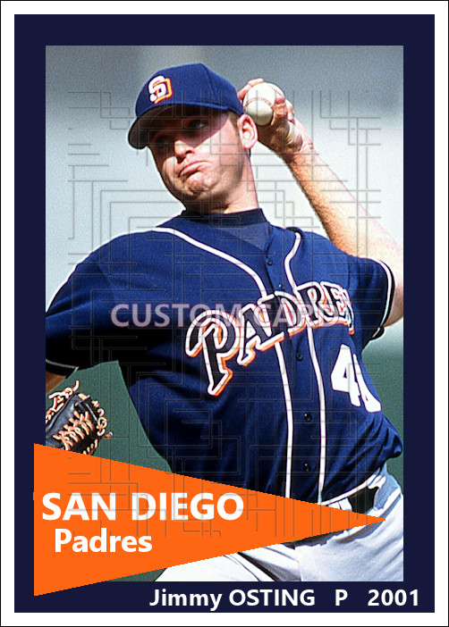 Jimmy Osting - 2001 San Diego Padres - choose a size & style