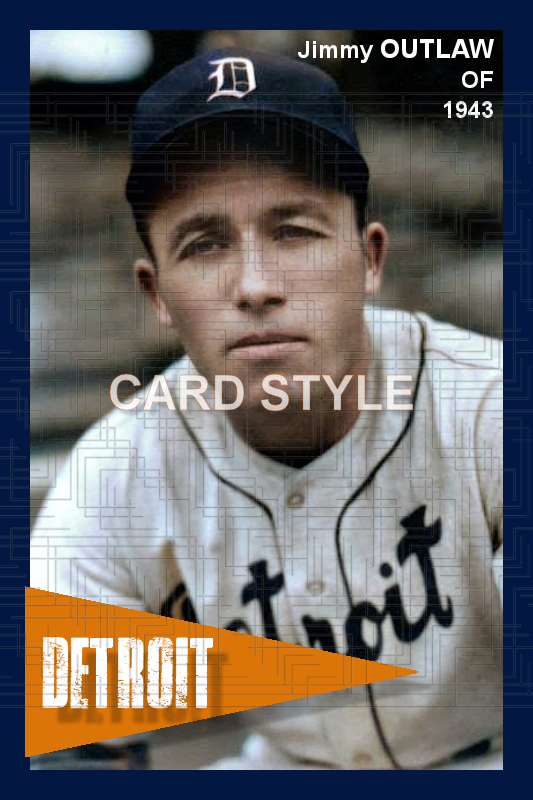 Jimmy Outlaw - 1943 Detroit Tigers - choose a size & style