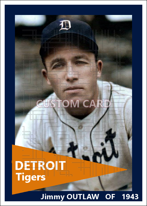 Jimmy Outlaw - 1943 Detroit Tigers - choose a size & style