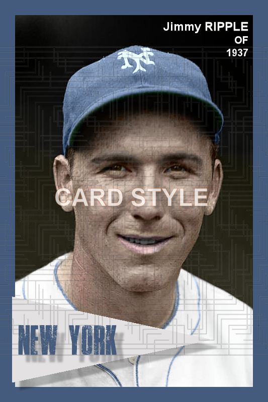 Jimmy Ripple - 1937 New York Giants - choose a size & style