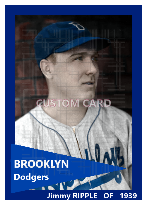 Jimmy Ripple - 1939 Brooklyn Dodgers - choose a size & style