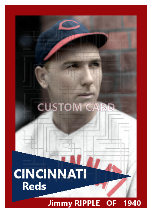 Jimmy Ripple - 1940 Cincinnati Reds - choose a size & style