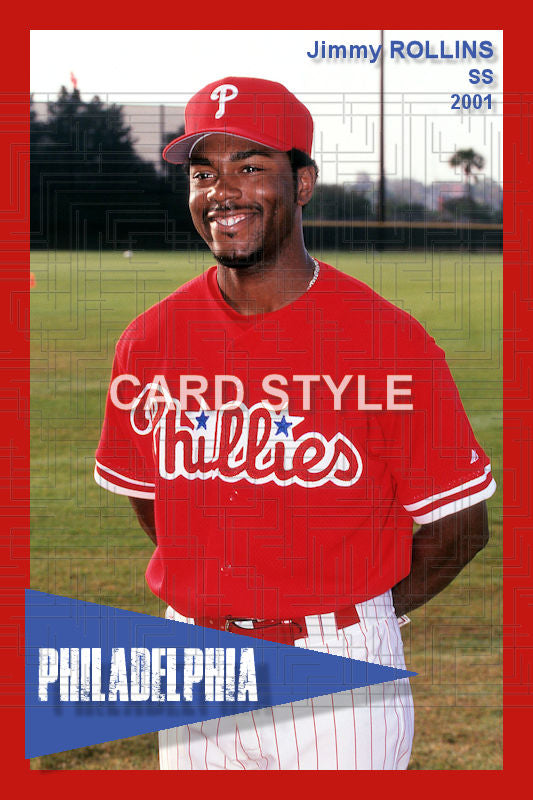 Jimmy Rollins - 2001 Philadelphia Phillies - choose a size & style