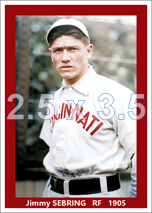 Jimmy Sebring - 1905 Cincinnati Reds - choose a size & style