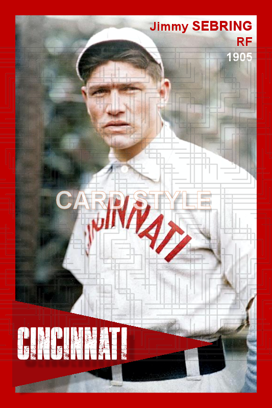 Jimmy Sebring - 1905 Cincinnati Reds - choose a size & style