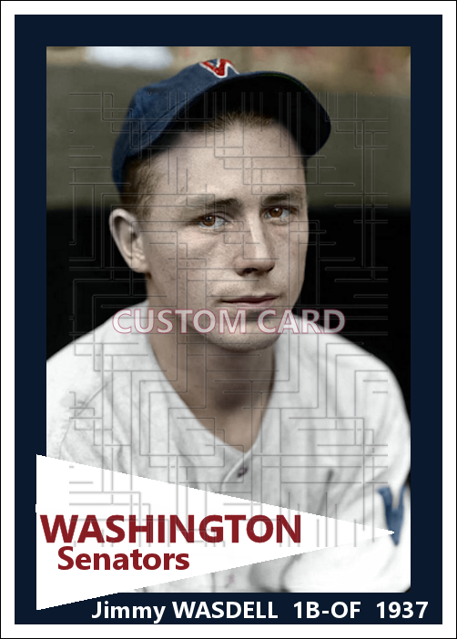 Jimmy Wasdell - 1937 Washington Senators - choose a size & style