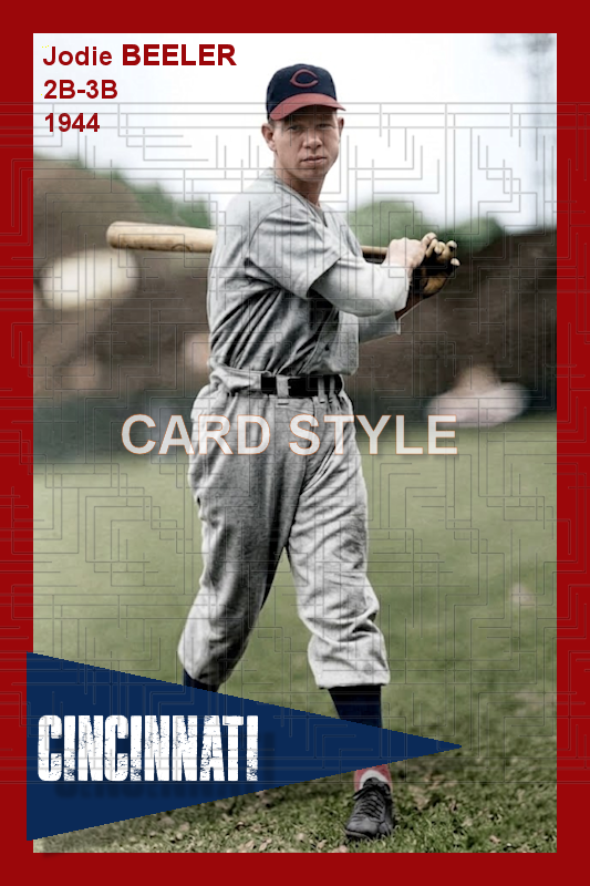 Jodie Beeler - 1944 Cincinnati Reds - choose a size & style