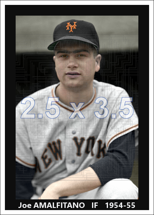 Joe Amalfitano - 1954-55 New York Giants - choose a size & style