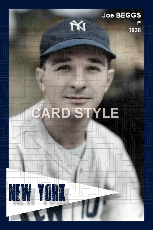 Joe Beggs - 1938 New York Yankees - choose a size & style
