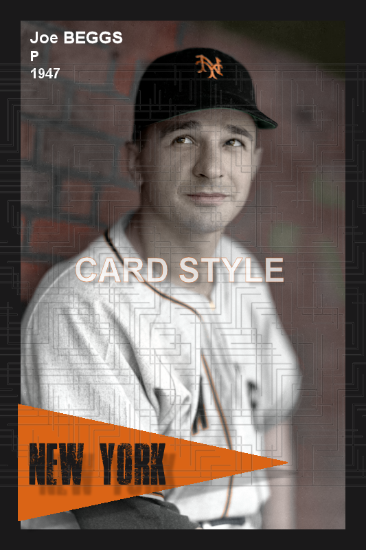 Joe Beggs - 1947 New York Giants - choose a size & style