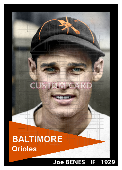 Joe Benes - 1929 Baltimore Orioles - choose a size & style
