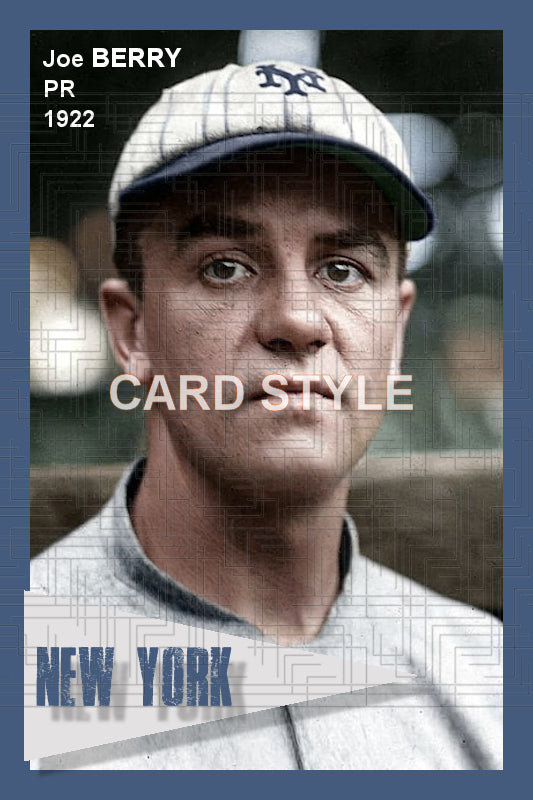 Joe Berry - 1922 New York Giants - choose a size & style