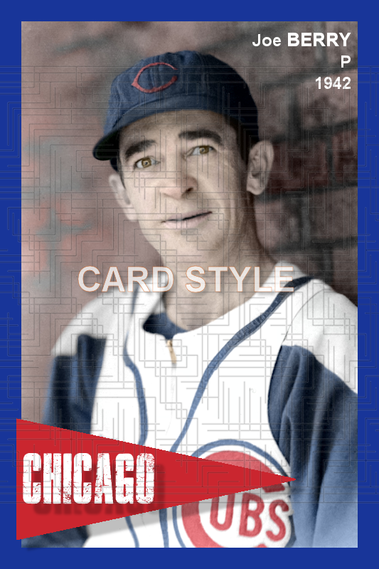 Joe Berry - 1942 Chicago Cubs - choose a size & style