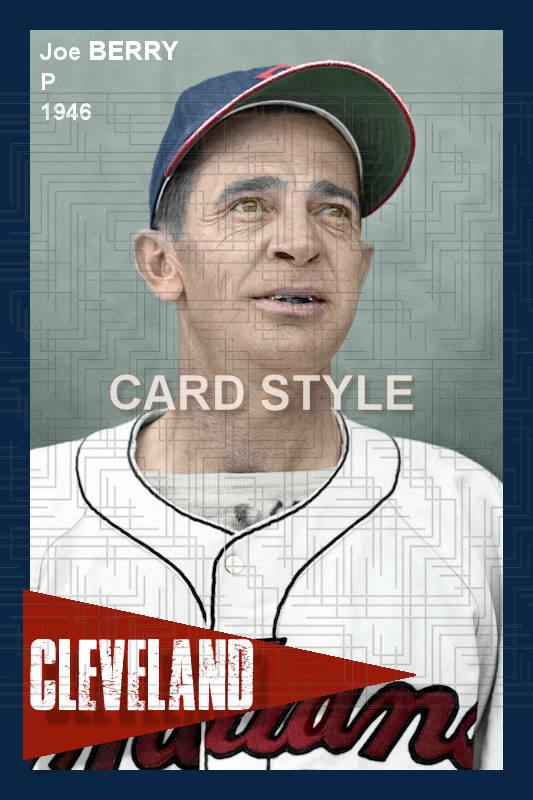 Joe Berry - 1946 Cleveland Indians - choose a size & style