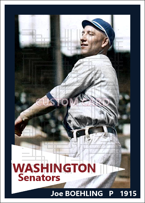 Joe Boehling - 1915 Washington Senators - choose a size & style