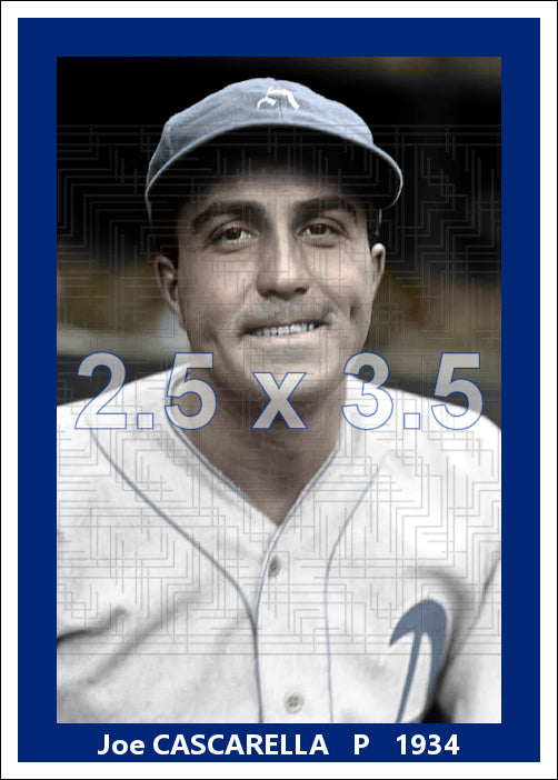 Joe Cascarella - 1934 Philadelphia Athletics - choose a size & style
